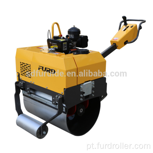 Mini rolo compactador vibratório de asfalto de asfalto único cilindro de mão FYL-750